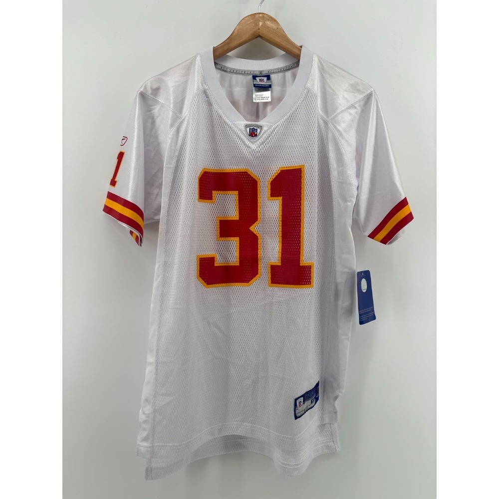 Kansas City‎ Chiefs Reebok Football Jersey Boys White Priest Holmes #31 XL NWT